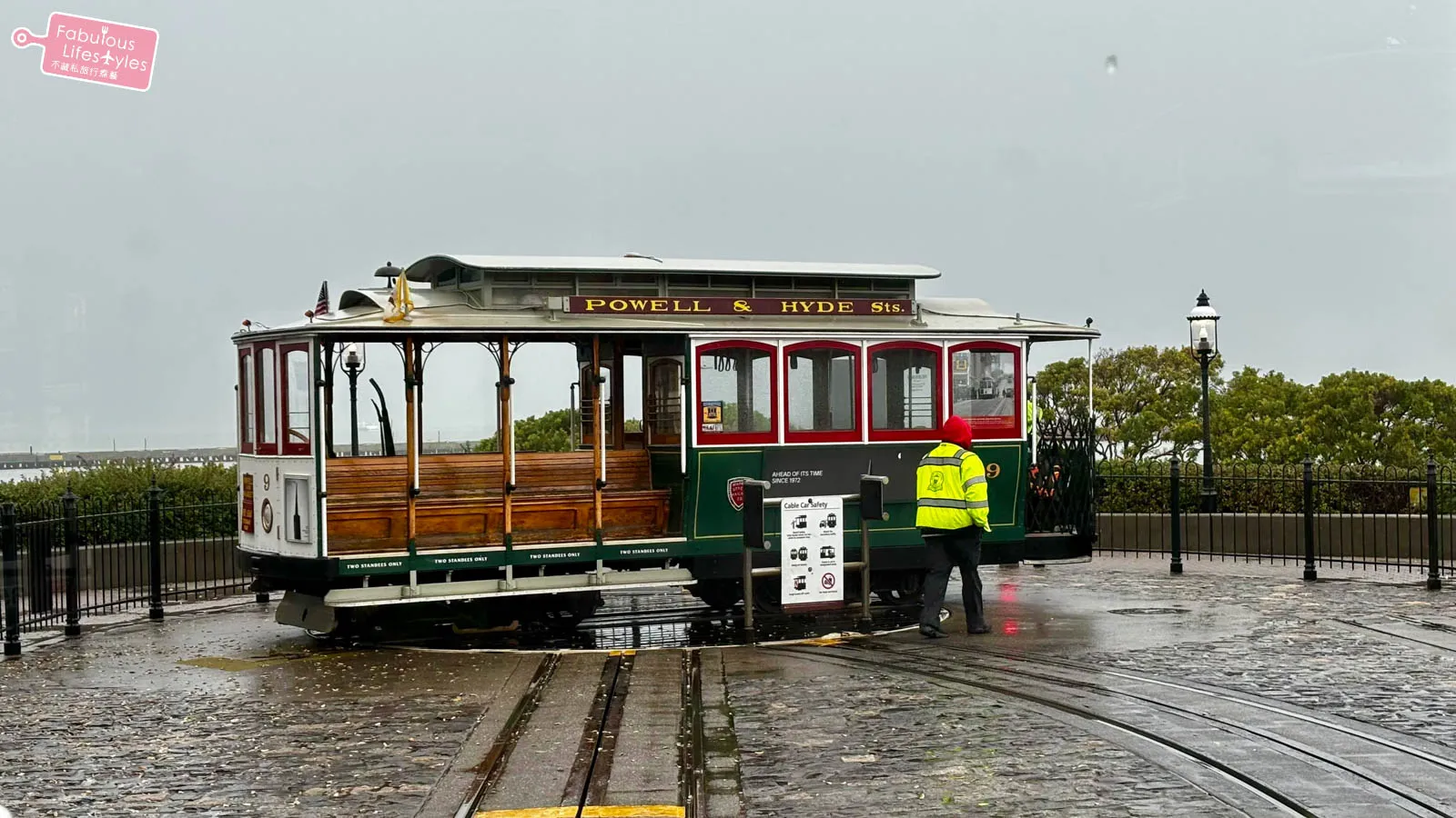 Manual cable car turnaround