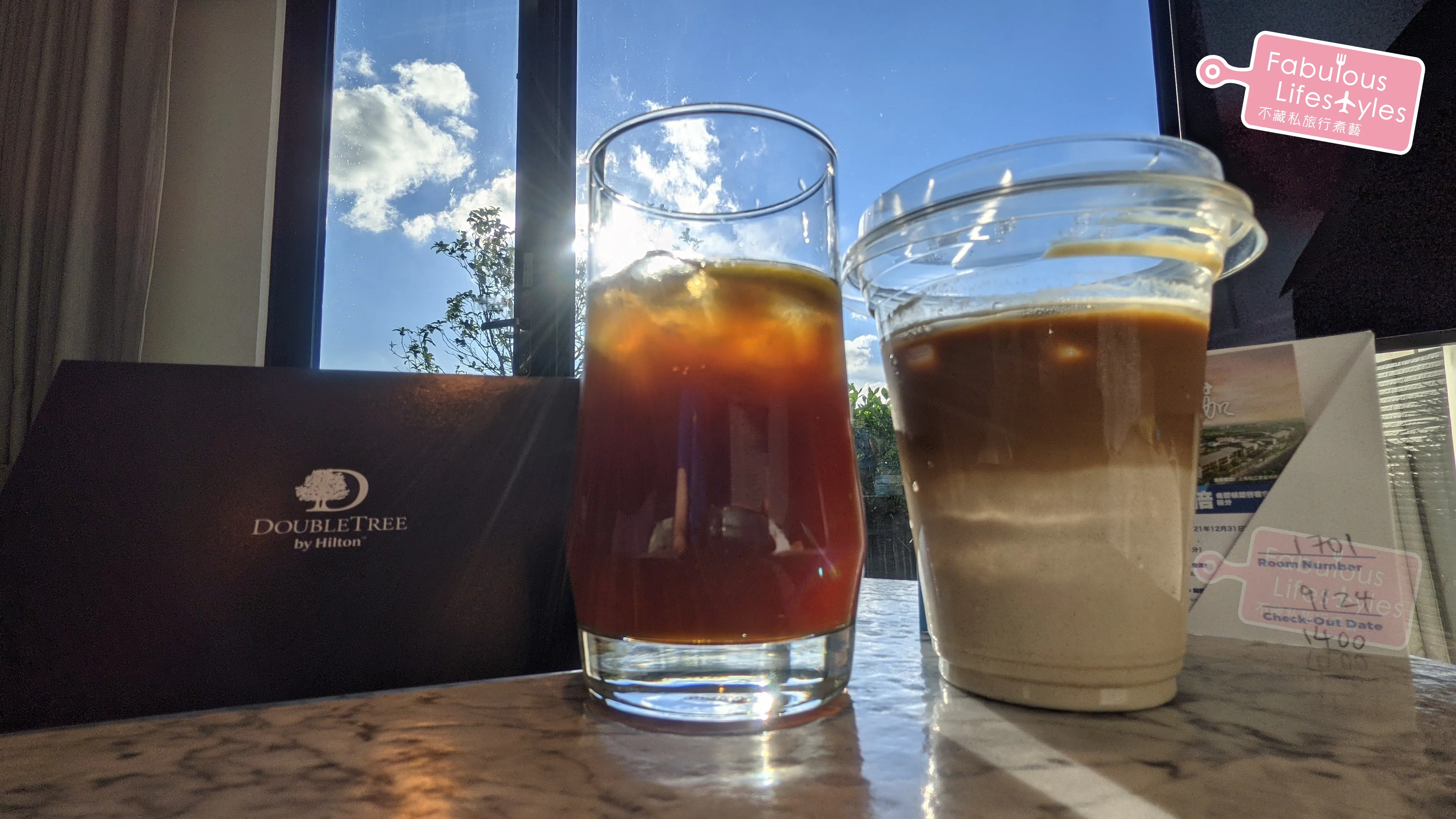 Sunset glowing through the Winter Melon Tea