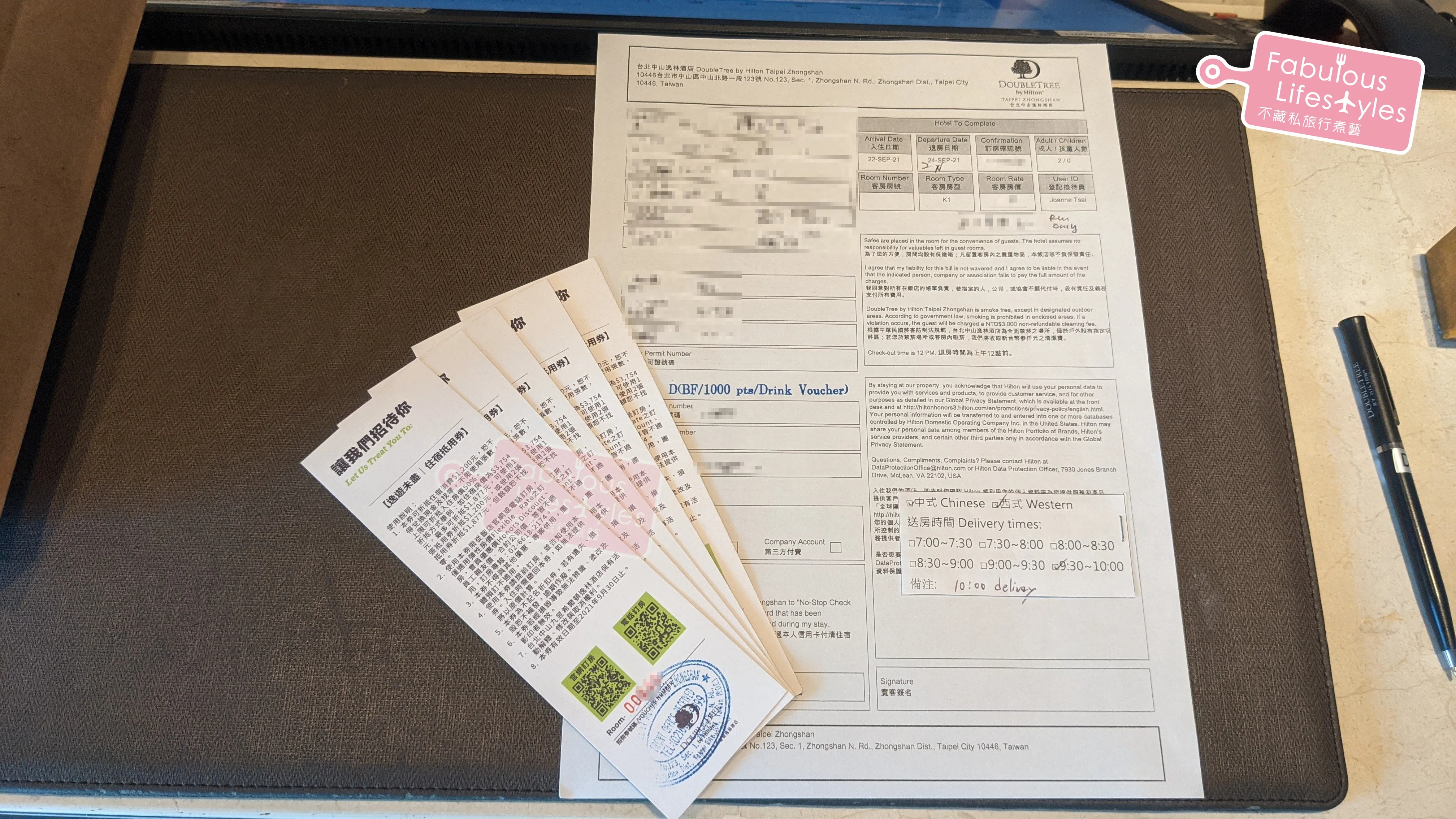 Applied five staycation vouchers