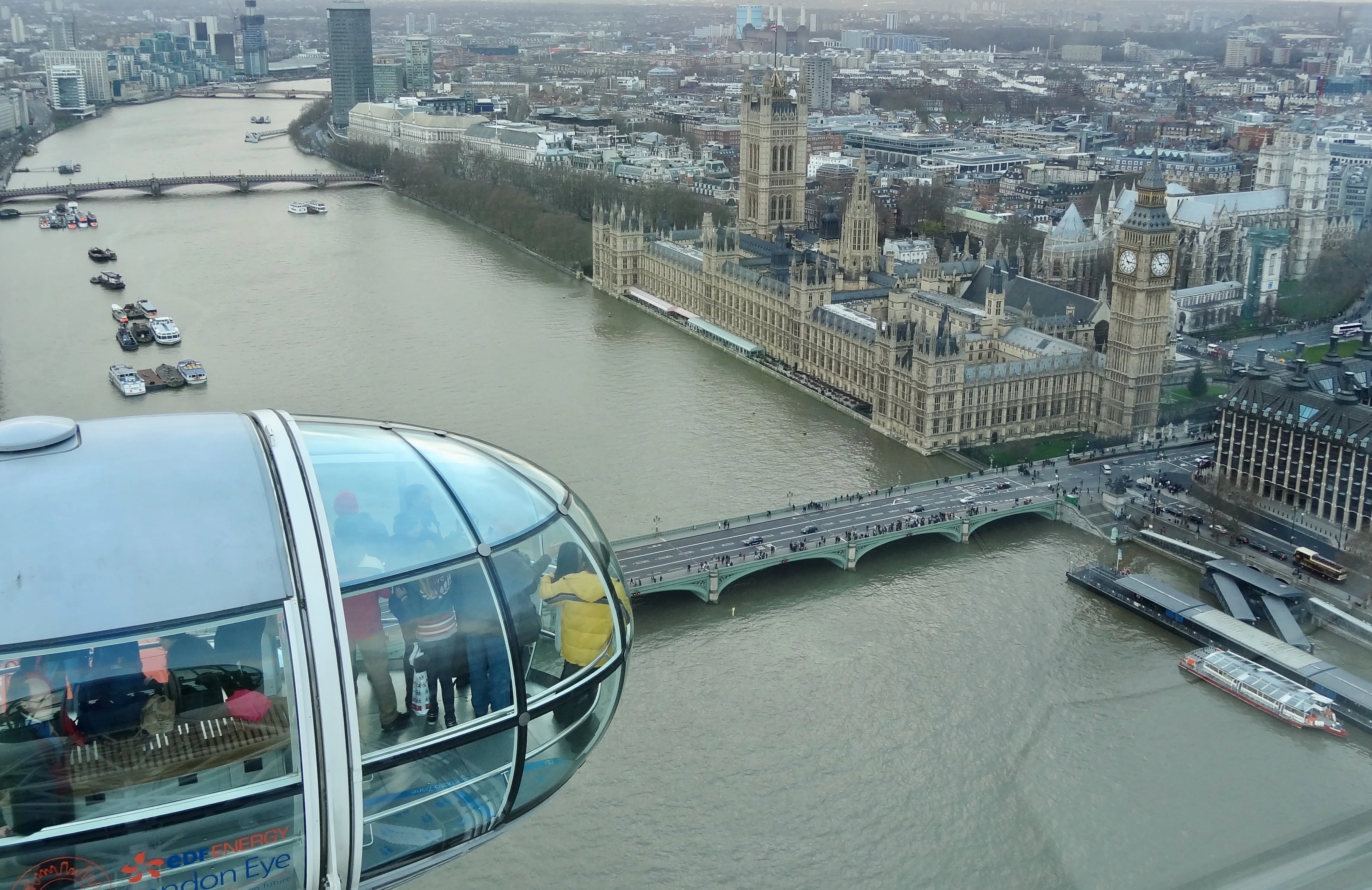 [London Eye] 360° Panoramic Views from Above | See Parliament, Big Ben, and Westminster Abbey All at Once
