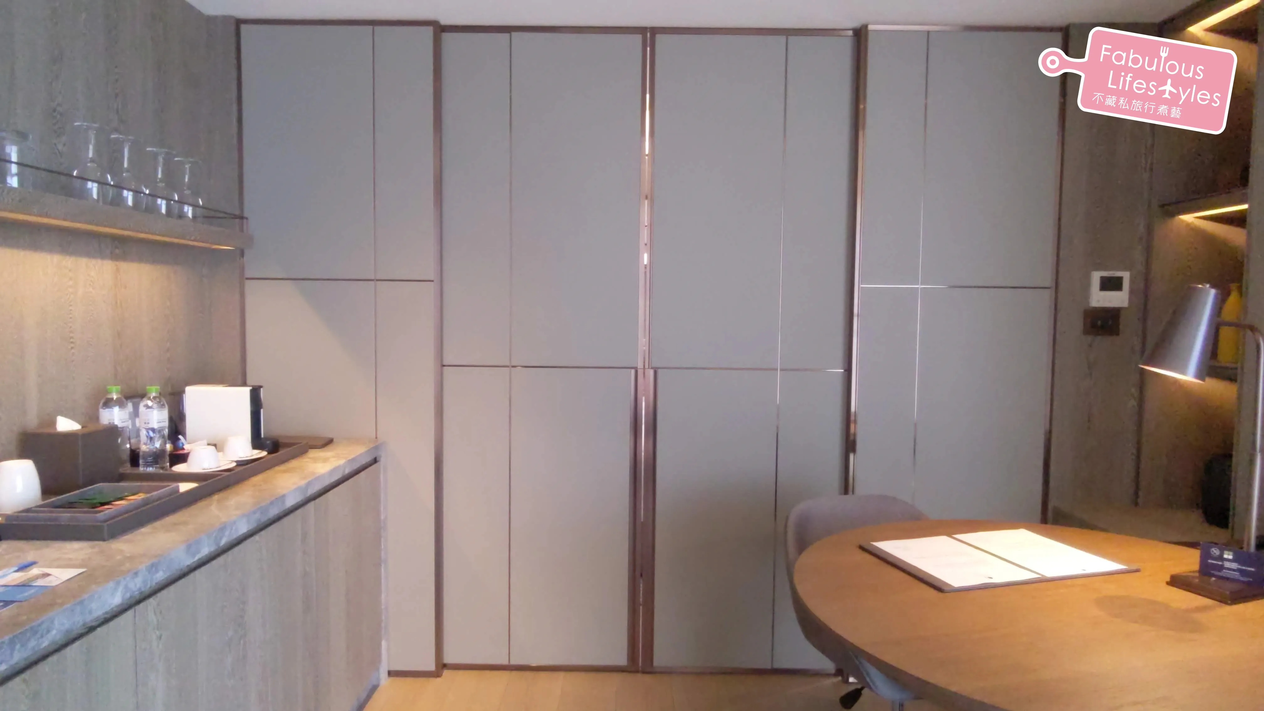 Sliding door featuring artificial leather and metal framing