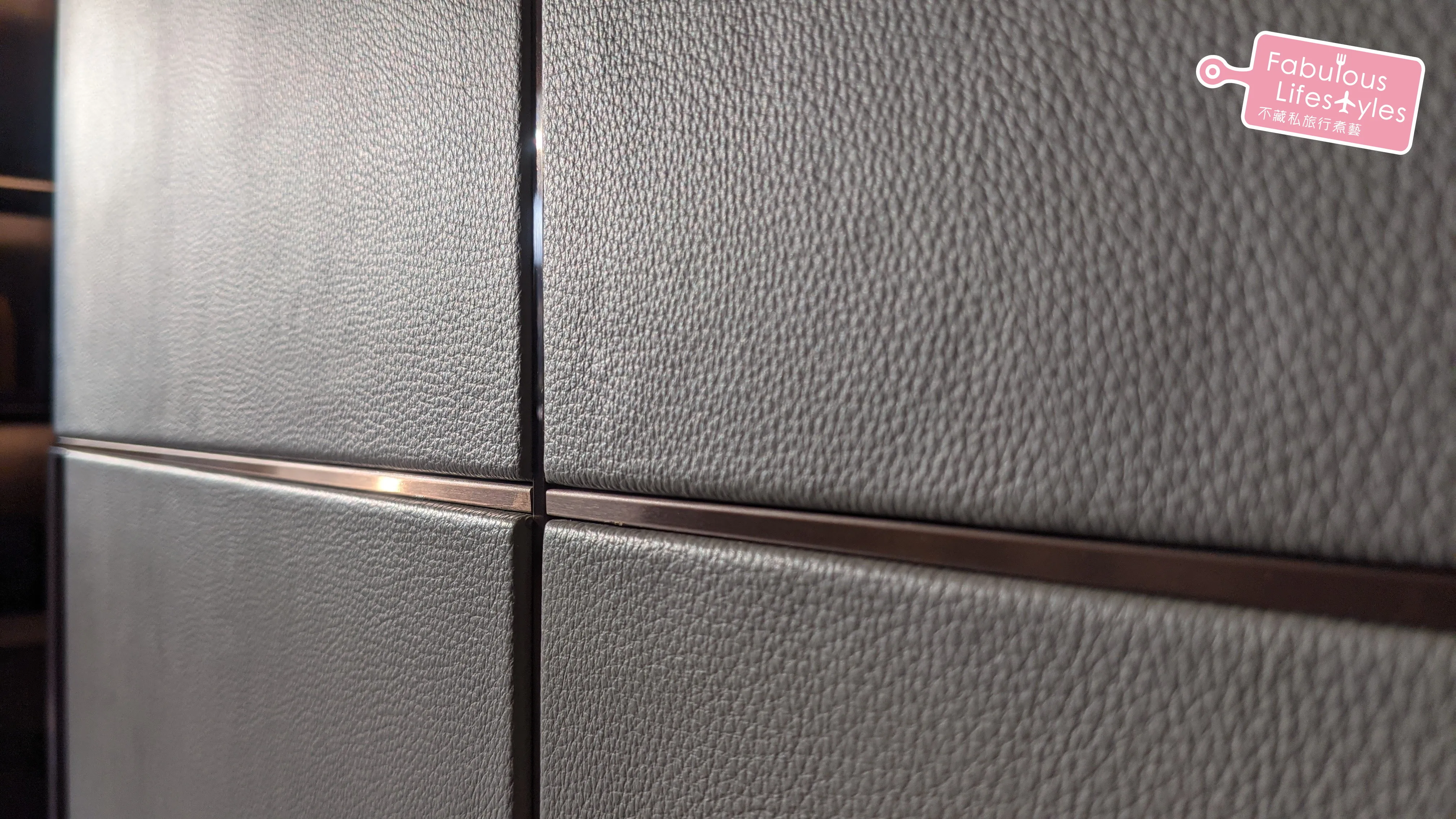 Sliding door bathed in sunset light