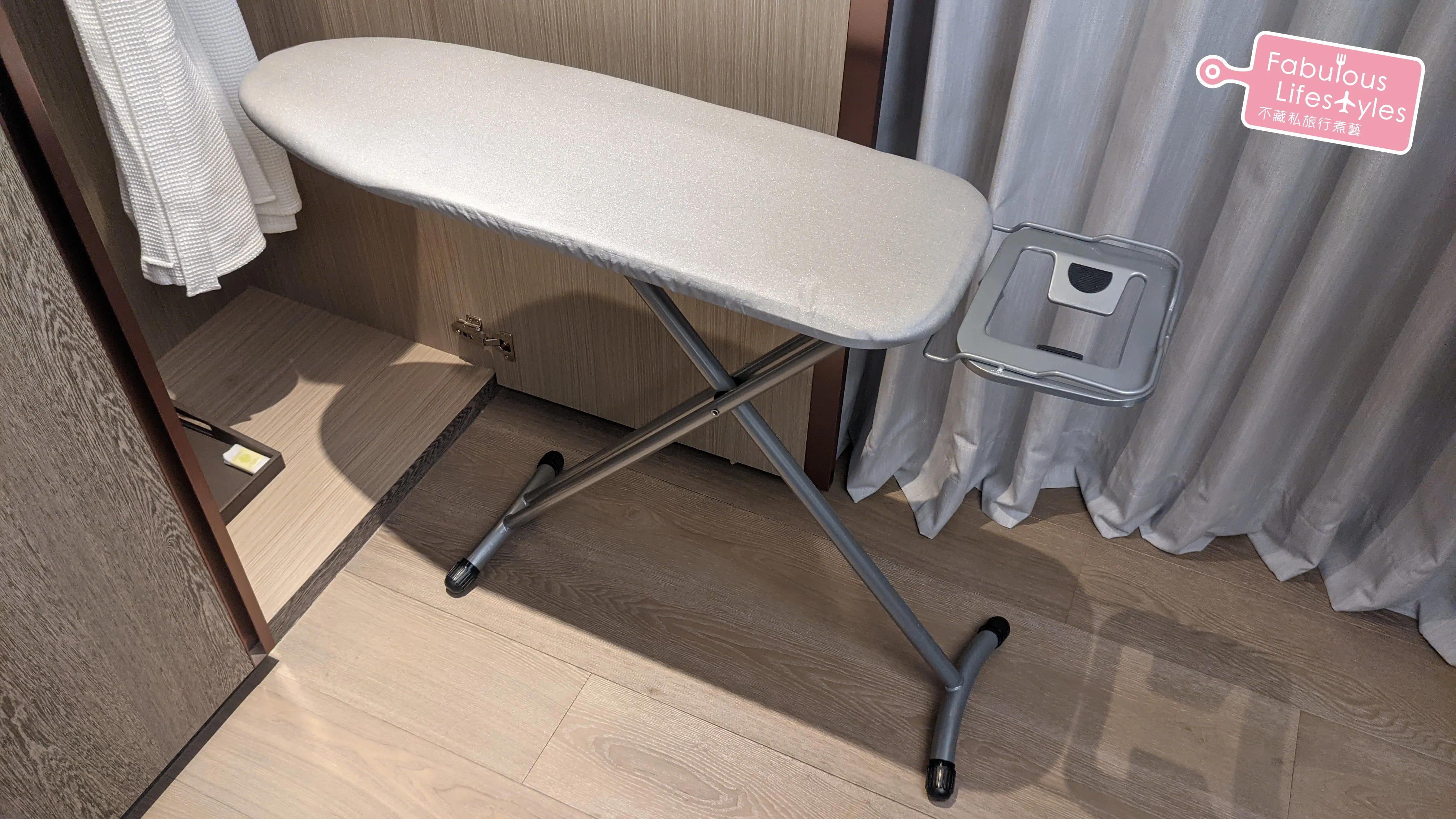 Unfolded ironing board