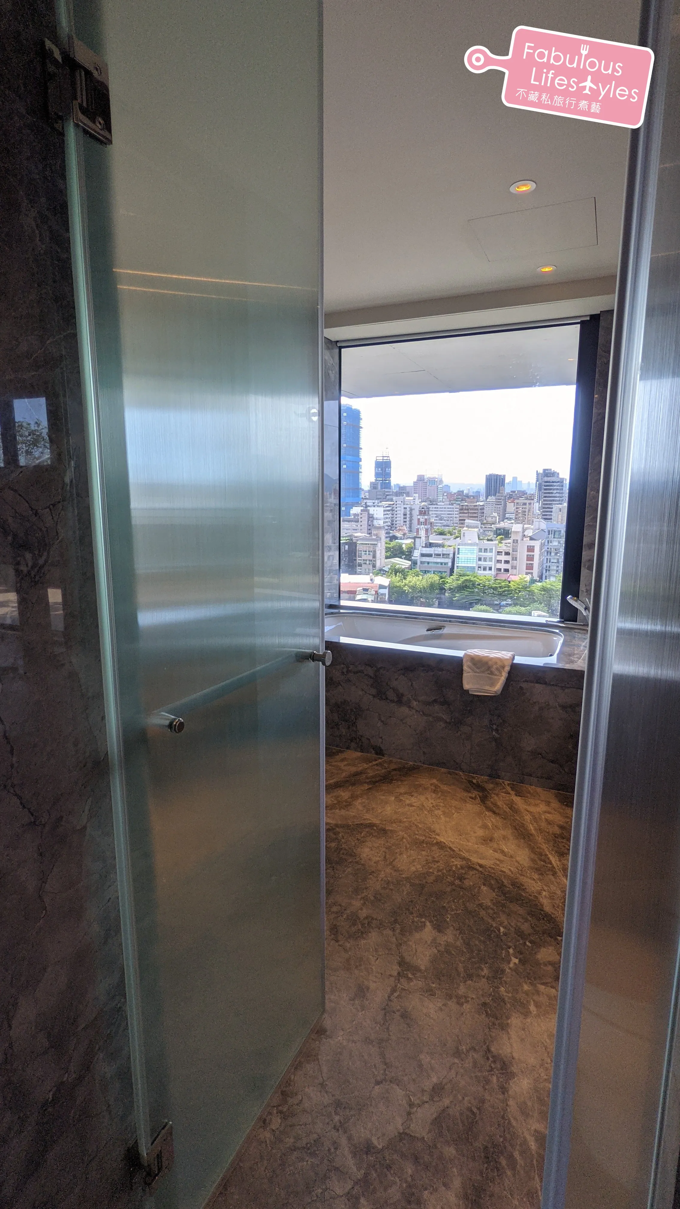 View from the toilet area