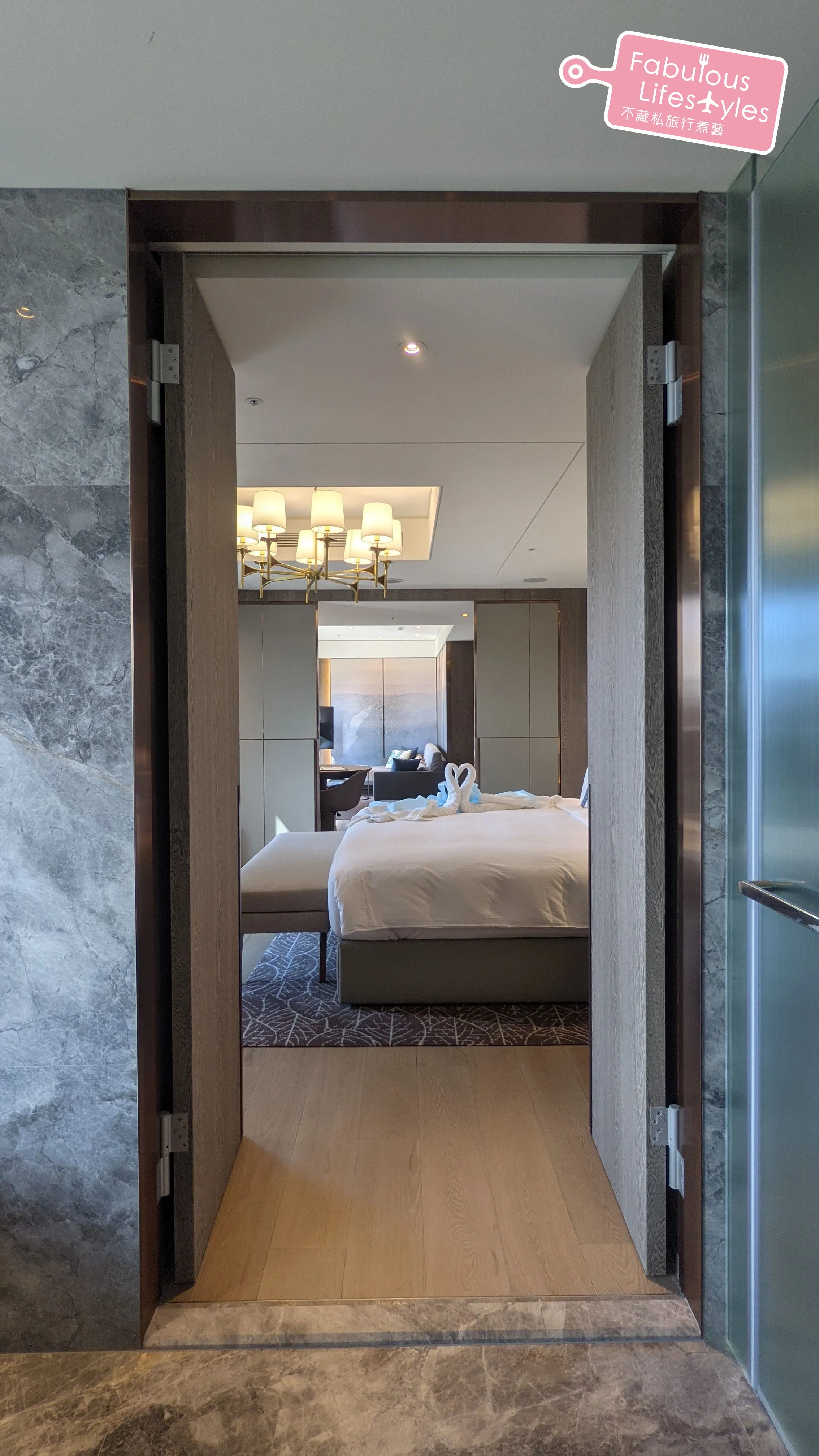 Looking out from the bathroom door A